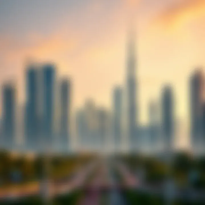 Dubai Skyline Highlighting Wasl Properties' Developments Skyline of Dubai showcasing Wasl Properties developments